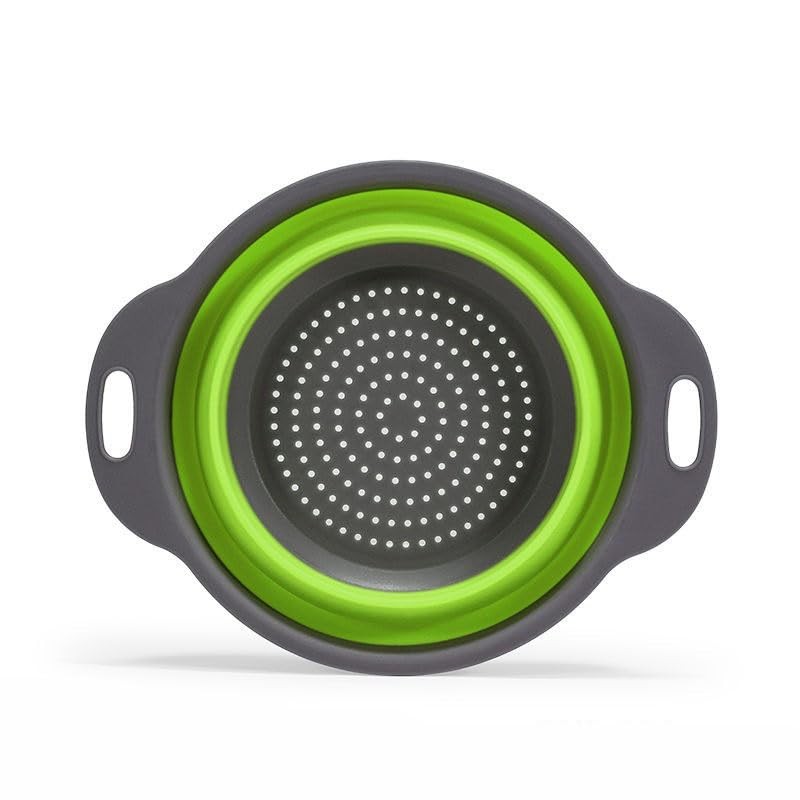 Pack of 2 Foldable Pasta Strainers, Foldable Kitchen Colander for Draining Fr...
