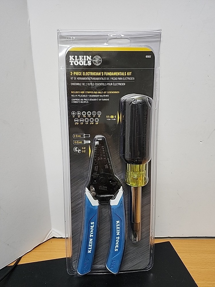 Klein Tools 2 Piece Set Wire Stripper/Cutter & 11-In-1 Multi-Bit Driver #92922