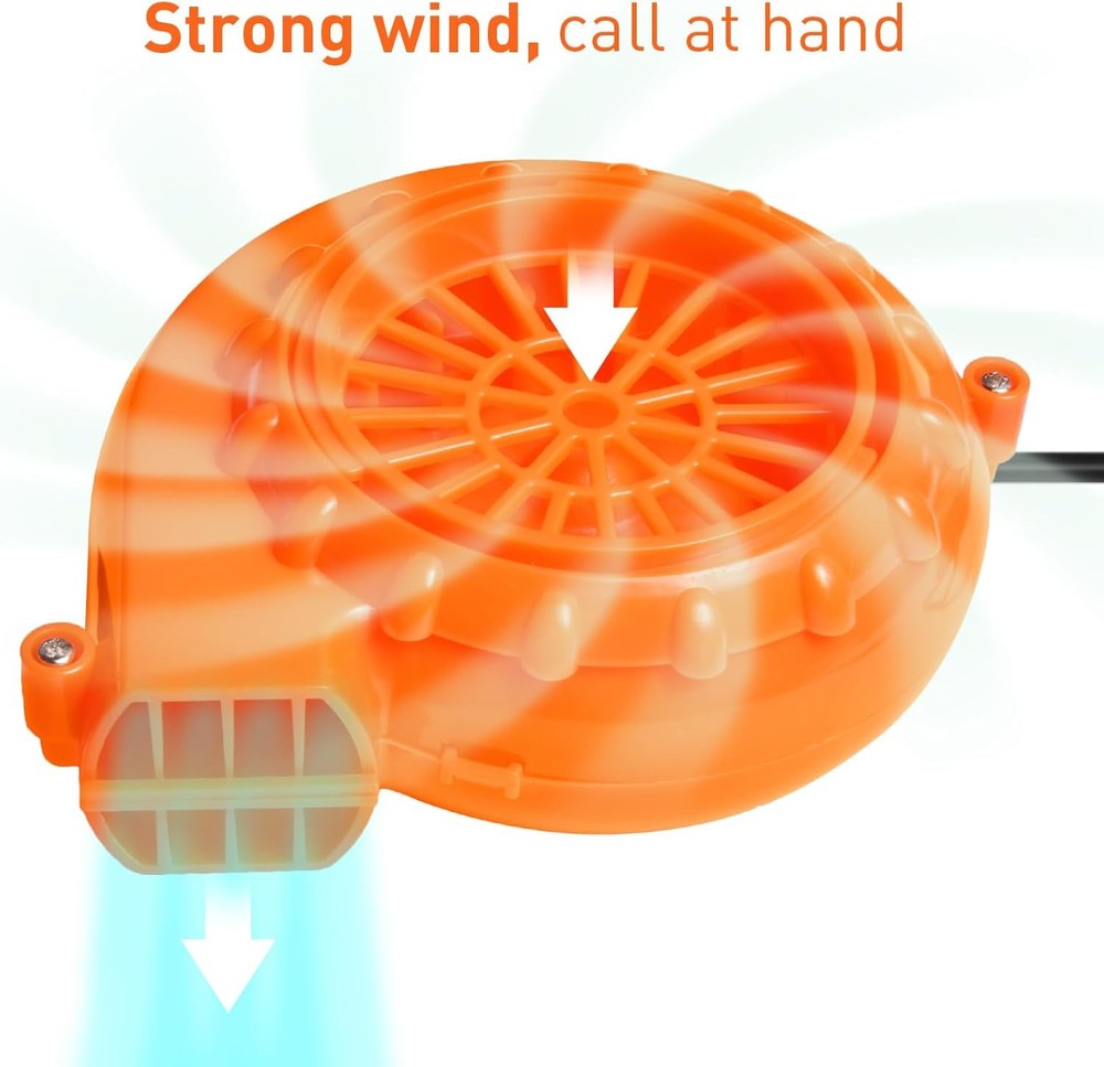 Inflatable Costume Fan Replacement, Mini Blower Dinosaur Medium, Orange