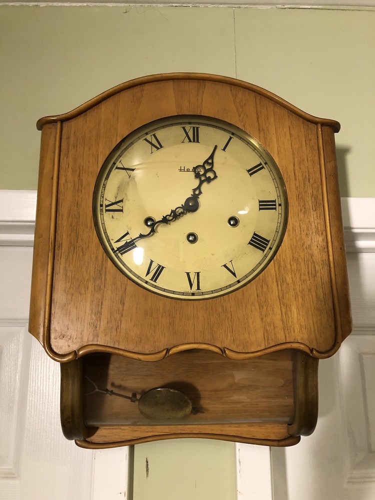 1970s German Heco wall clock /key