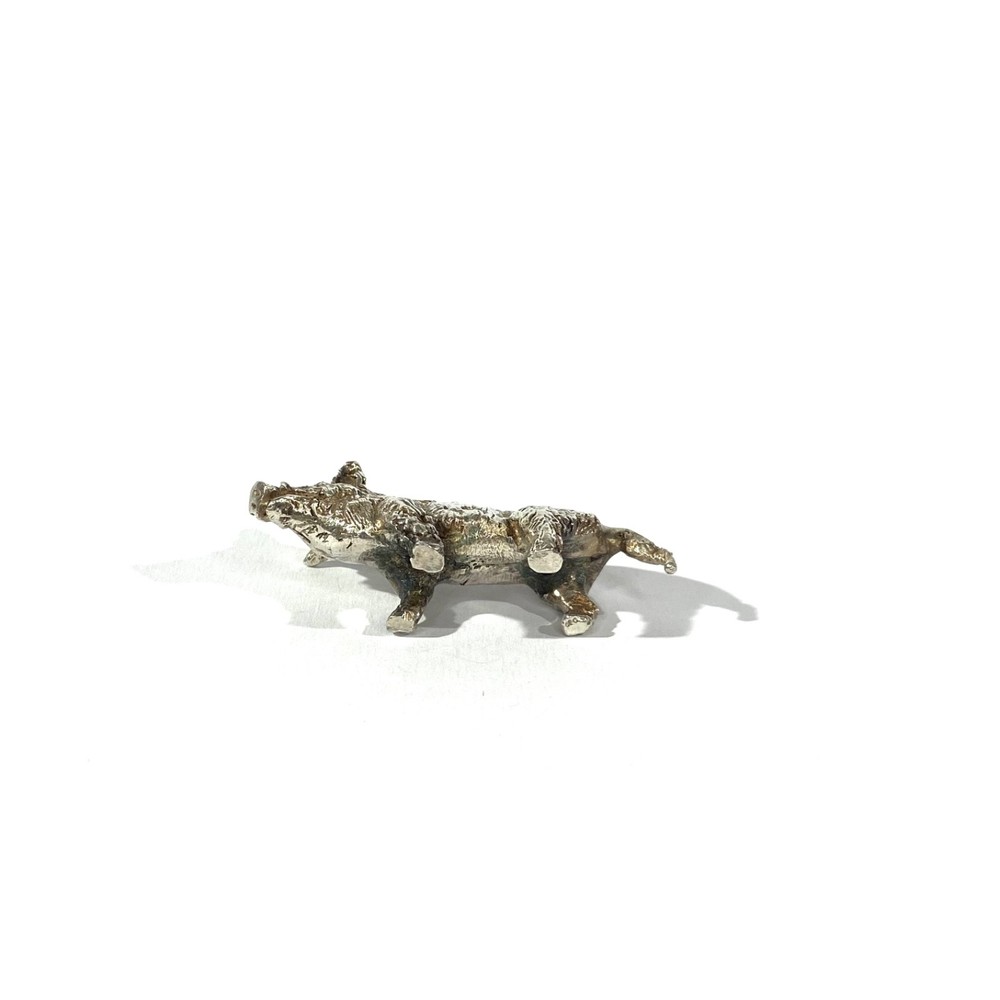 vintage heavy solid silver Warthog miniature , figurine