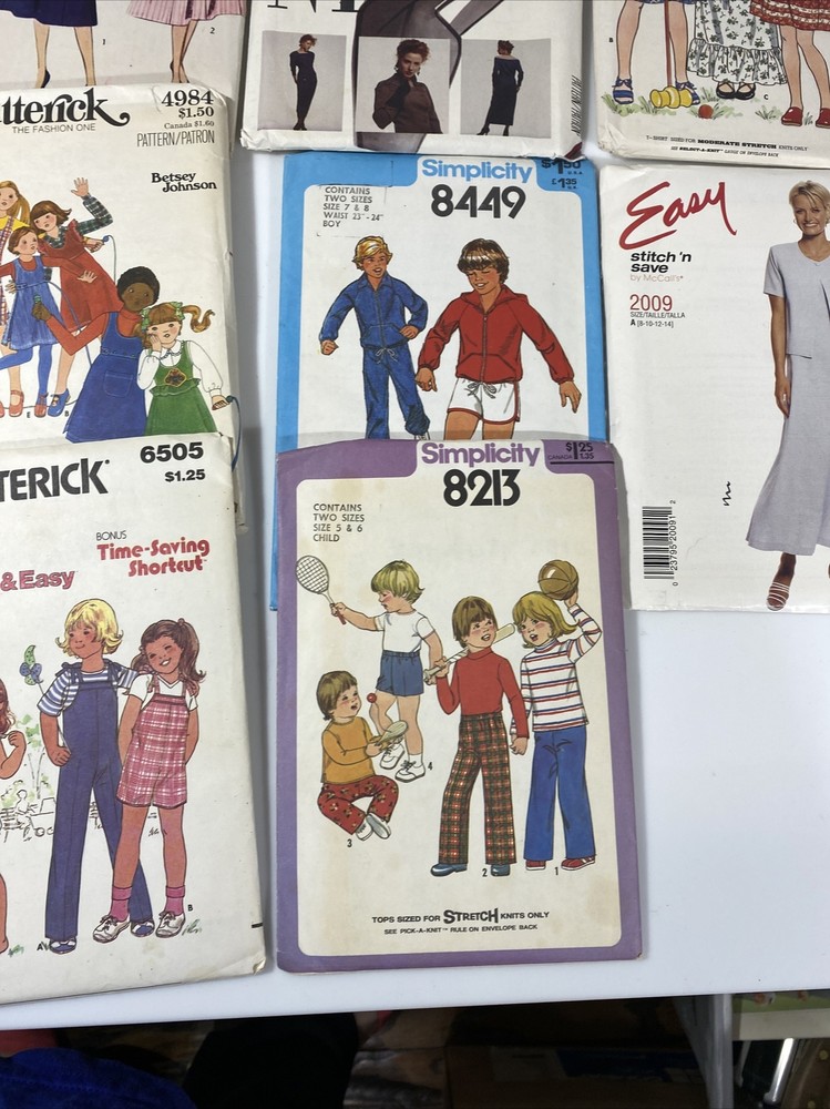 Vintage Sewing Patterns Butterick Lot