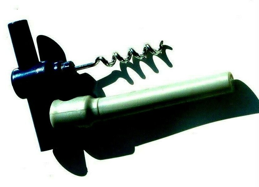 Set Of 2 Aronson Mini Corkscrew wine opener Chrome Plastic Handle