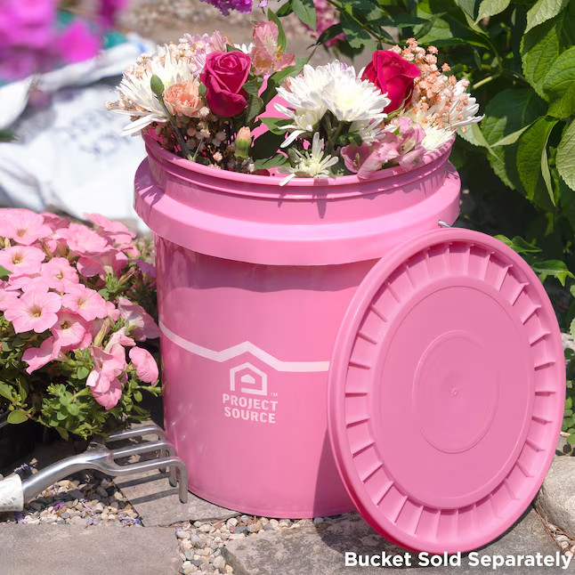 Project Source 5-gallon Pink Plastic Bucket lid