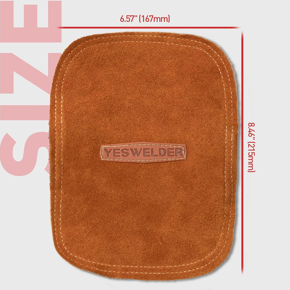 Hand Heat Shield, Welding Hand Shield Split Cowhide Leather Aluminized Back Weld