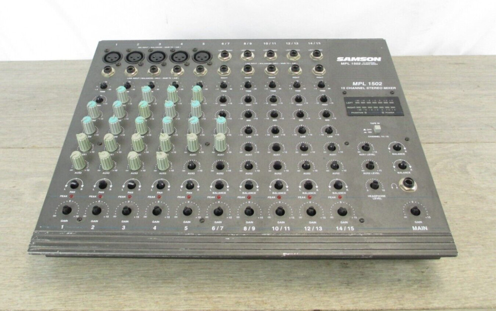Samson Technologies MPL1502 15 Channel Stereo Mixer  **READ**
