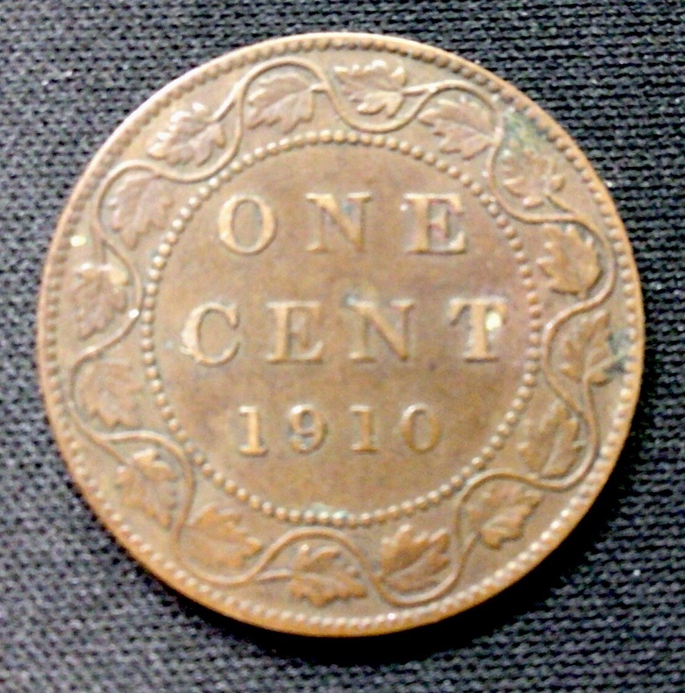 1910 Canadian Cent. ENN Coins