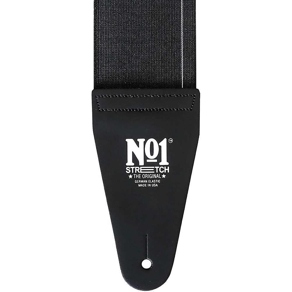 No1 Stretch Strap No1 Elastic Guitar Strap Black Medium