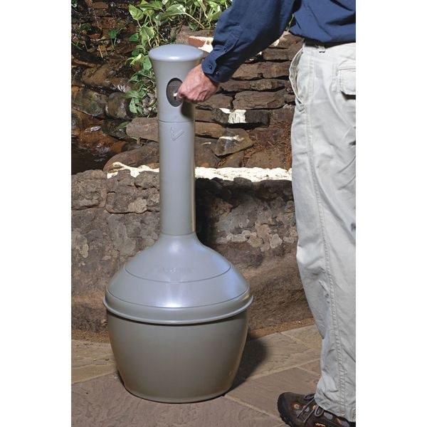 Justrite 268502 Cigarette Receptacle, Tan, 4 Gal