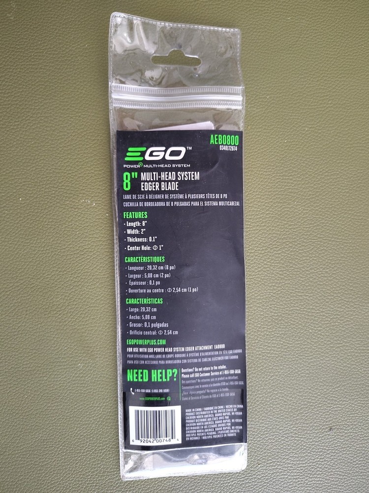 Genuine EGO AEB0800 8" Multi-Head System Edger Blade