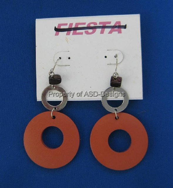 Dangling Circle Loops Fishwire Hook Backs Earring 4994