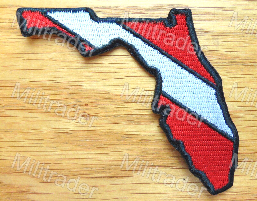 Florida State Scuba Diver Down Flag Patch (See Description)