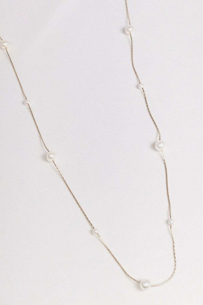 Faux Pearl Accented Necklace