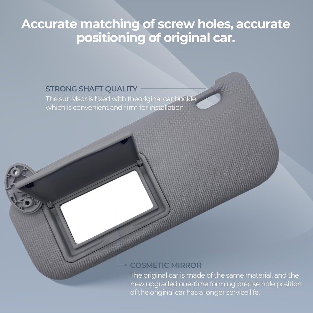 Left Driver & Right Passenger Side Sun Visor Compatible with Toyota Corolla 2014