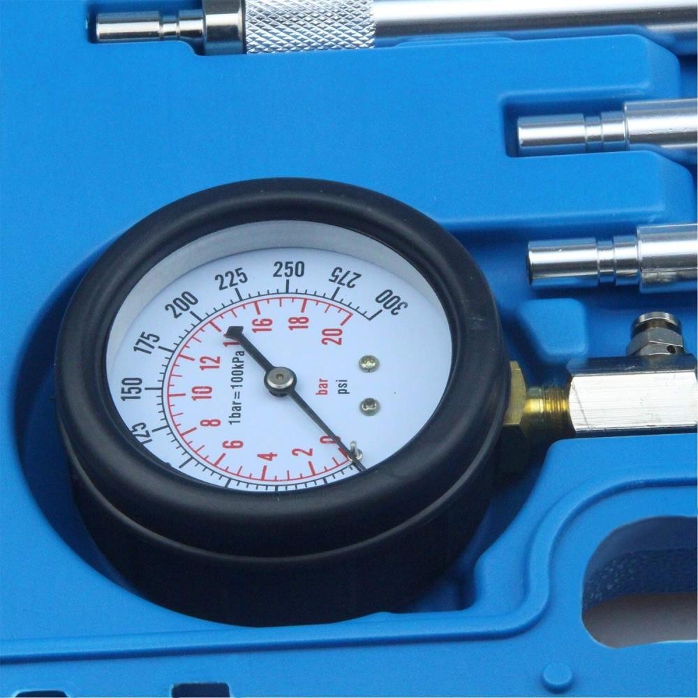 Engine Cylinder Compression Test Gauge Detector Kit Set For Car Motorcycle Tool