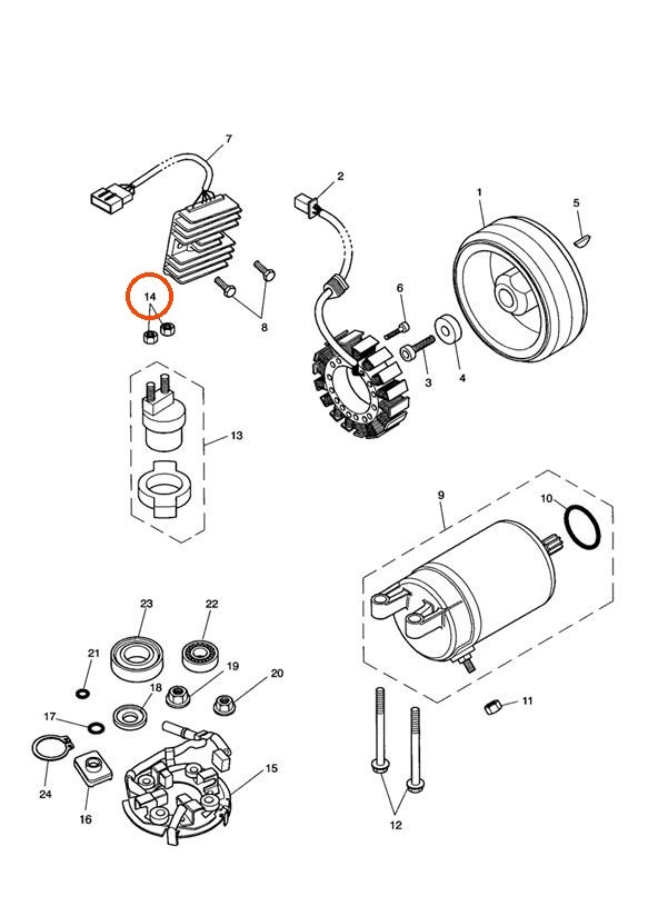 Triumph T3350250 - Flanged Locknut M10