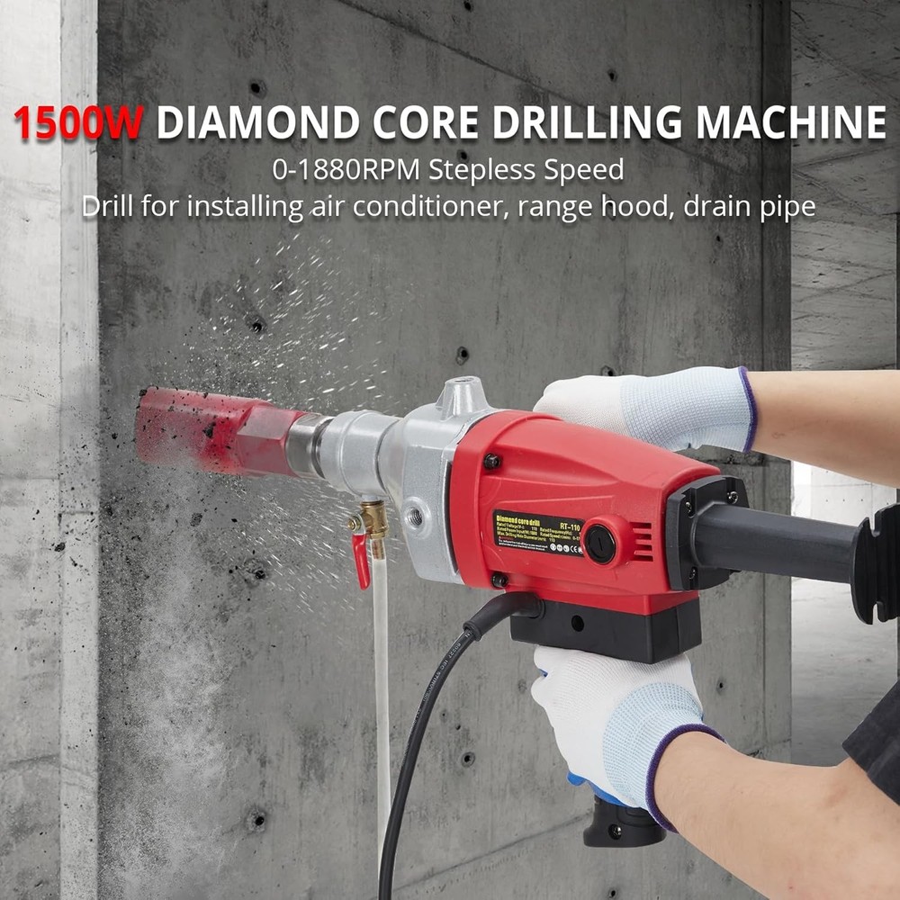 Diamond Core Drill Machine 2inch Handheld Concrete Core Drill Rig Bit 1500W