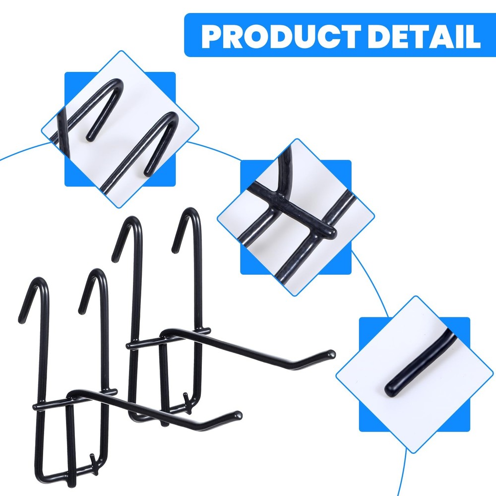 4 Inch Grid Wall Hooks, 100 Pcs Heavy Duty Gridwall Panel Hooks Store Garage ...