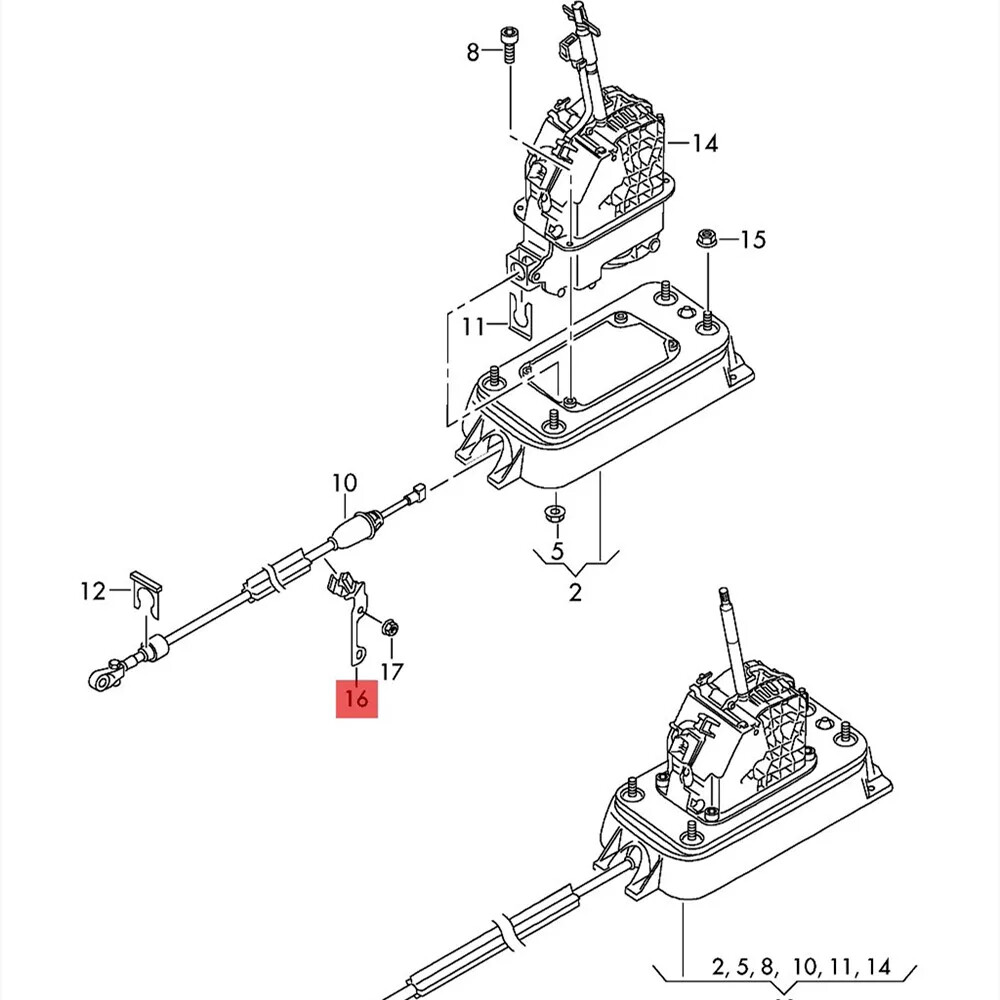 Automatic Transmission Gear Shift Cable Connector For VW Polo Jetta Golf Passat