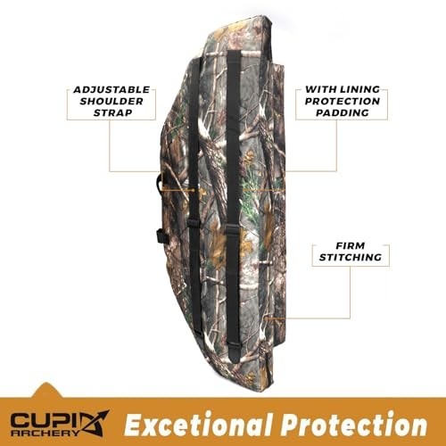 Lightweight Compound Bow Case - Soft Bow Bag with Arrow Pocket & Backpack Straps