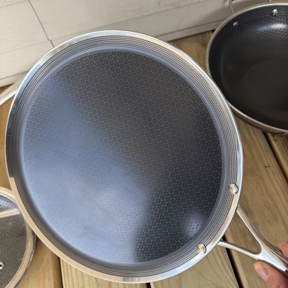 Hexclad Hybrid Cookware 7 Piece Set Preowned Great Condition