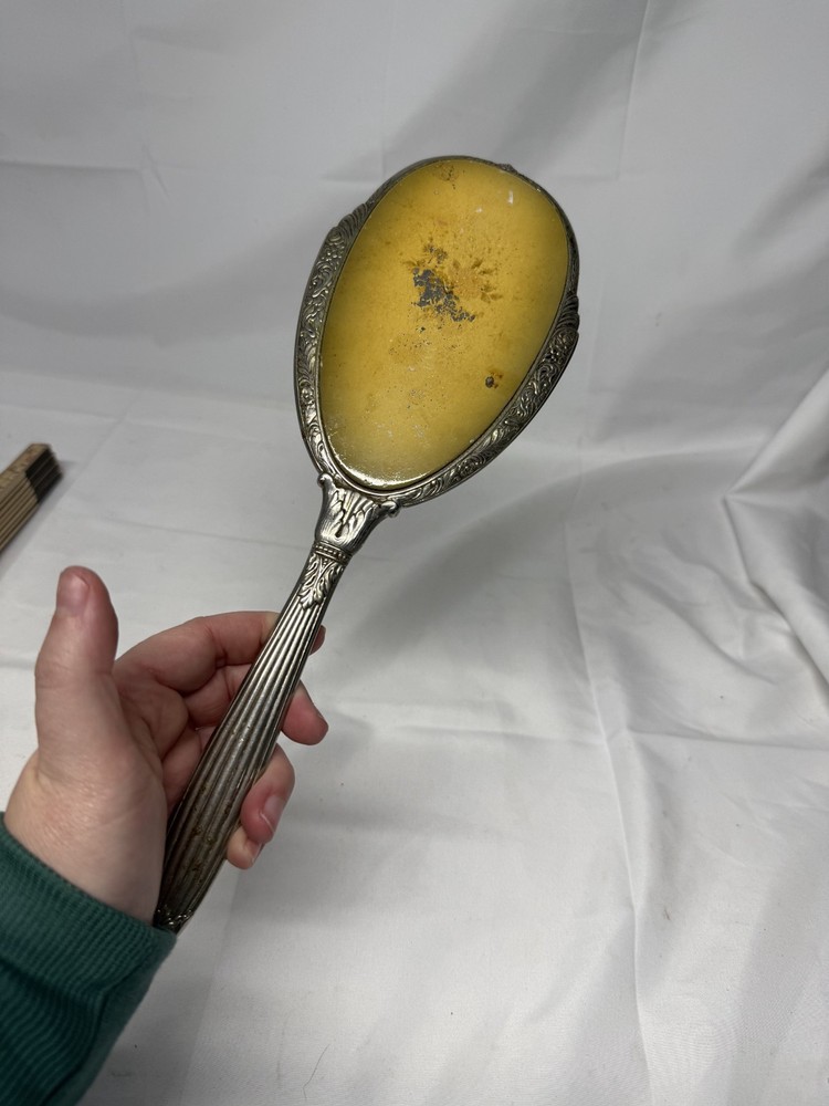 Vtg Vanity HANDHELD MIRROR