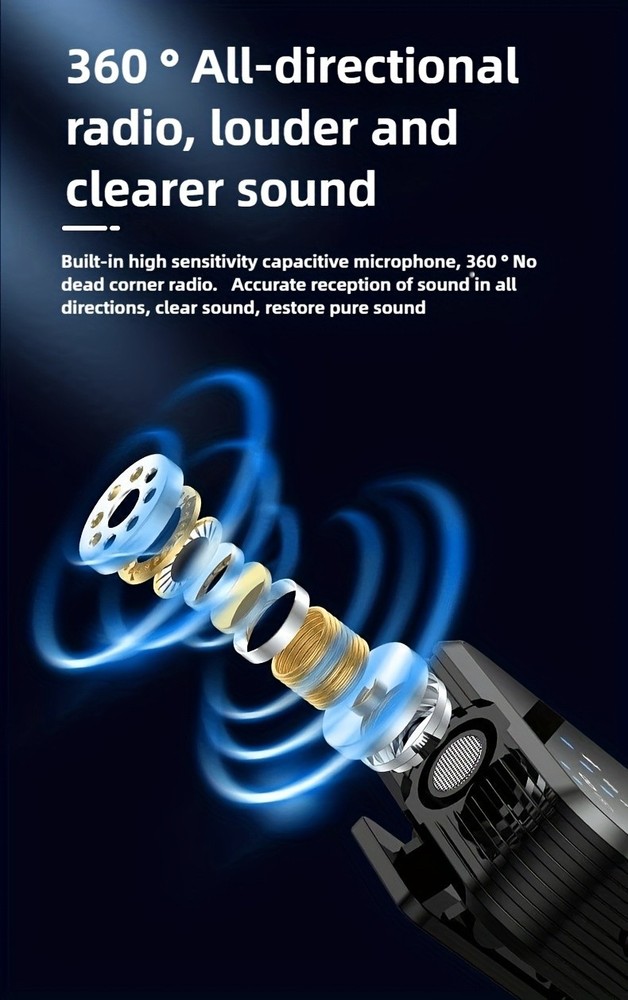3 in 1 Mini Microphone for iPhone/Android/Camera Wireless Lavalier Microphone