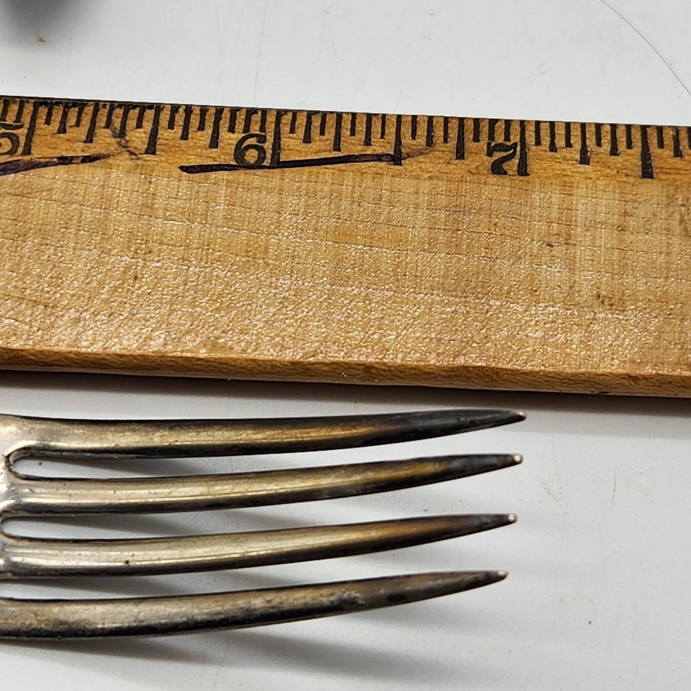 Antique Silverplate Lot Serving & Dinner Fork/Cheese Knife/Teaspoon TARNISHED