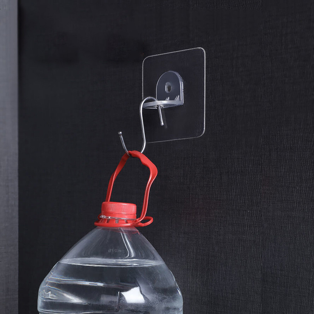 10x Adhesive Peg Plastic Shelf Support Wall Hanger Use Easy For Kitchen Bathroom