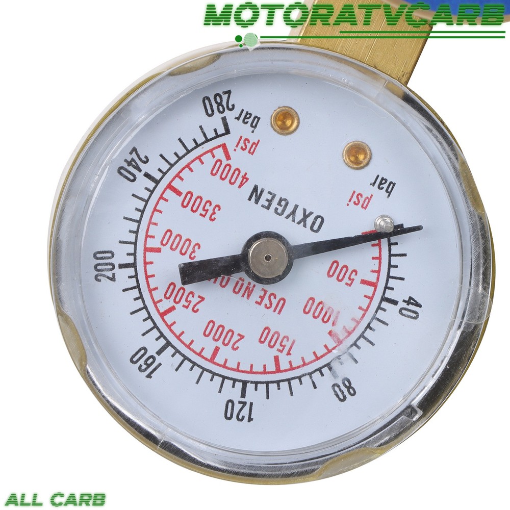ALL-CARB 1Pack 2" Dual Gauge CGA540 Oxygen Solid Brass Regulator High Quality