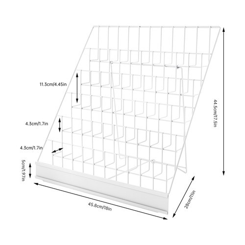 6-Tier Countertop Book Rack Display Stand for Comics, DVDs, and More