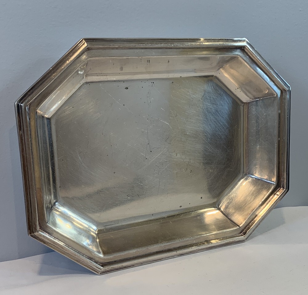 Antique Barker Brothers Octagonal 11-1/2" Long EPNS Octagonal Platter Signed