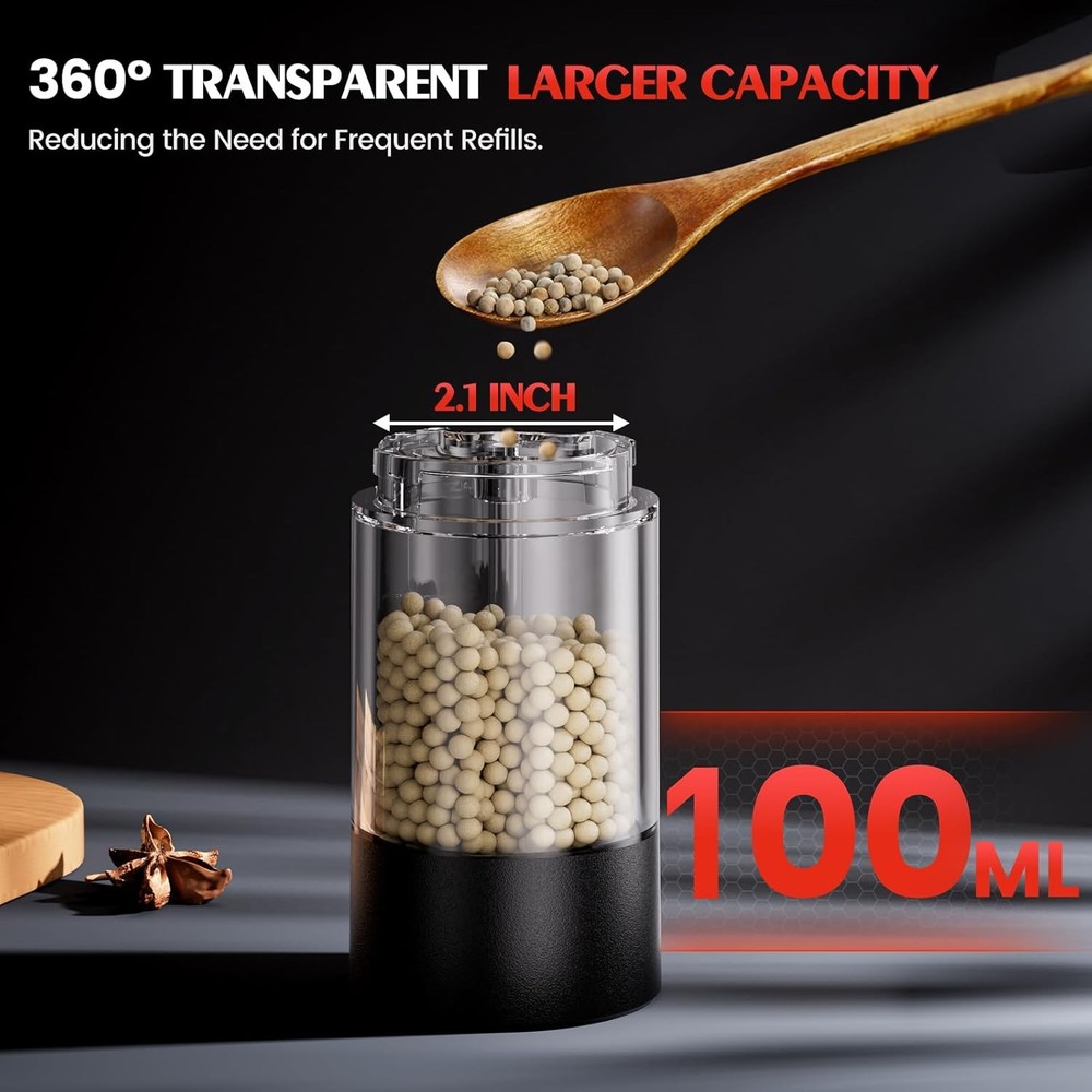 ELECTRICAL AUTOMATIC SALT PEPPER GRINDER Mill Shakers Adjustable Larger Capacity