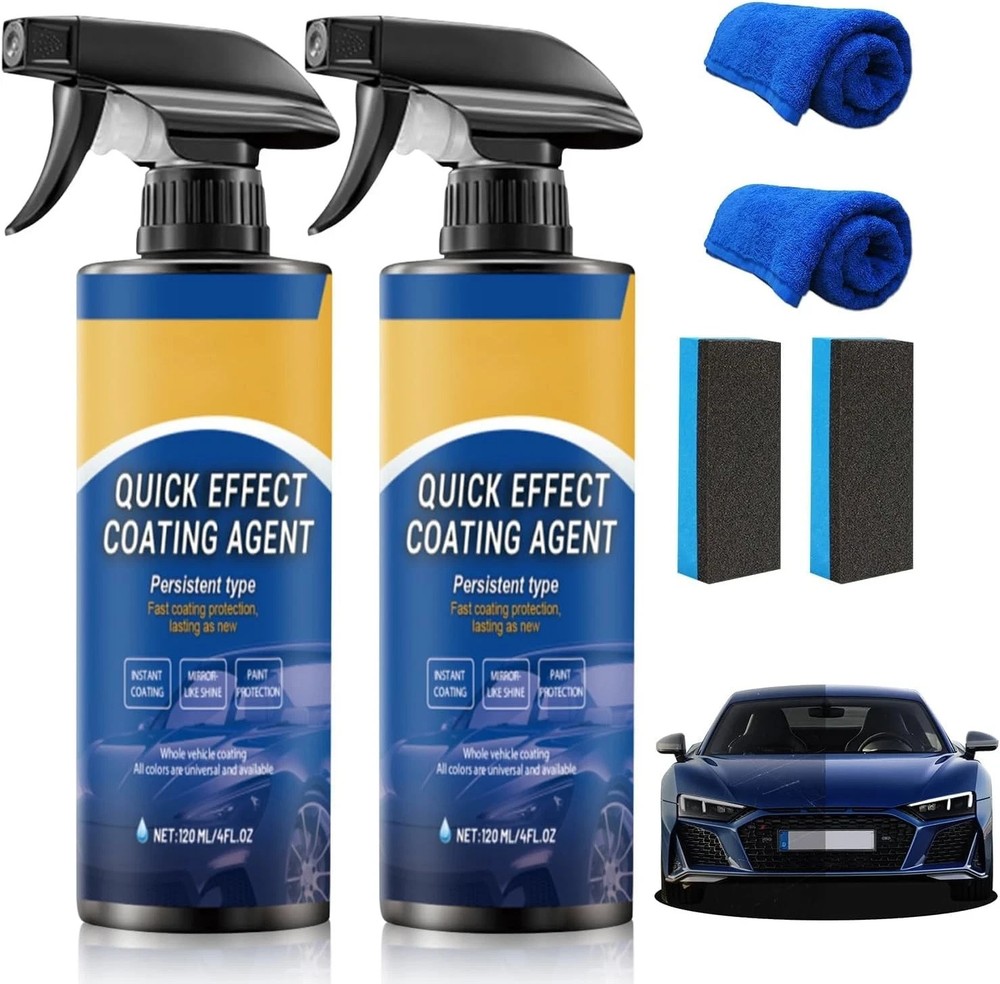 2PCS Car Coating Spray, Quick Effect Agent, Quick-Advanced Car...