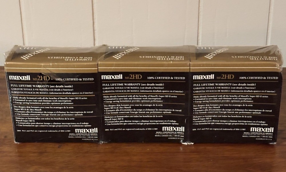 maxell MF2HD 36 Pack 3.5 Floppy New In Box