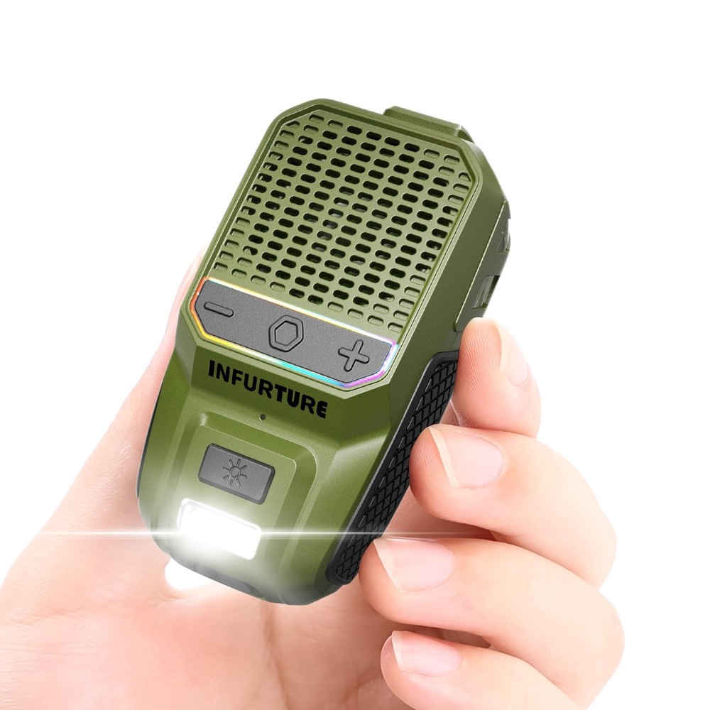 Clip on Bluetooth Speaker with RGB/Flashlight mini Bluetooth Speaker (Non-Mag...