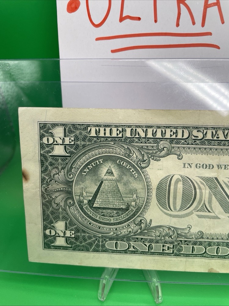 $1 2006 MAJOR CUTTING BUTTERFLY FOLD ERROR “A” RUN D/C Printed One Dollar Bill