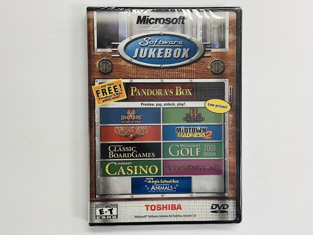 "BRAND NEW" Microsoft Software Jukebox for Toshiba Version 1.0 PC Plus SEALED