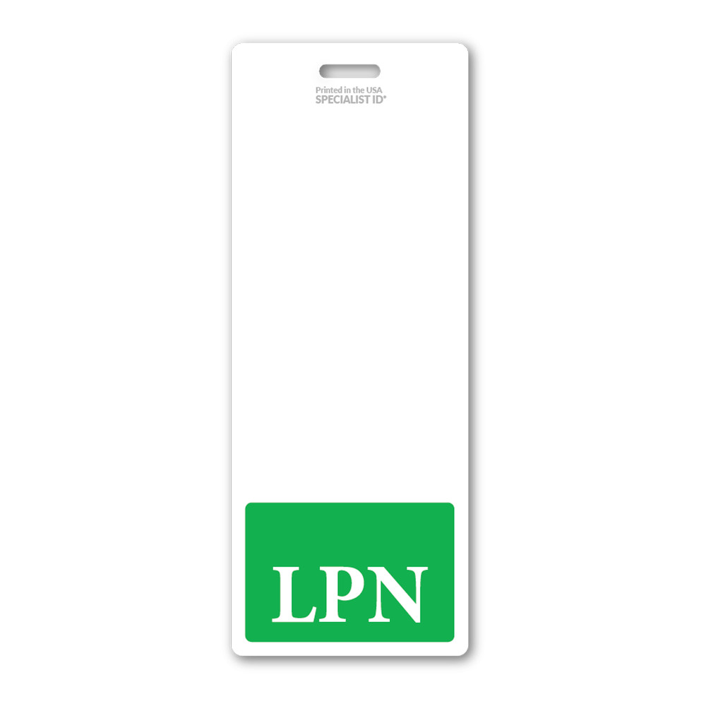 5 Pack - Oversized LPN Badge Buddy - Extra Long Vertical ID Backer for Nurses