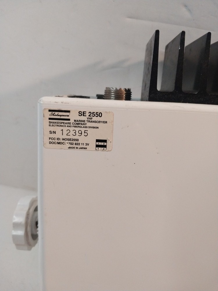 VHF SHAKESPEARE SE 2550 Marine Transceiver With Mic Untested