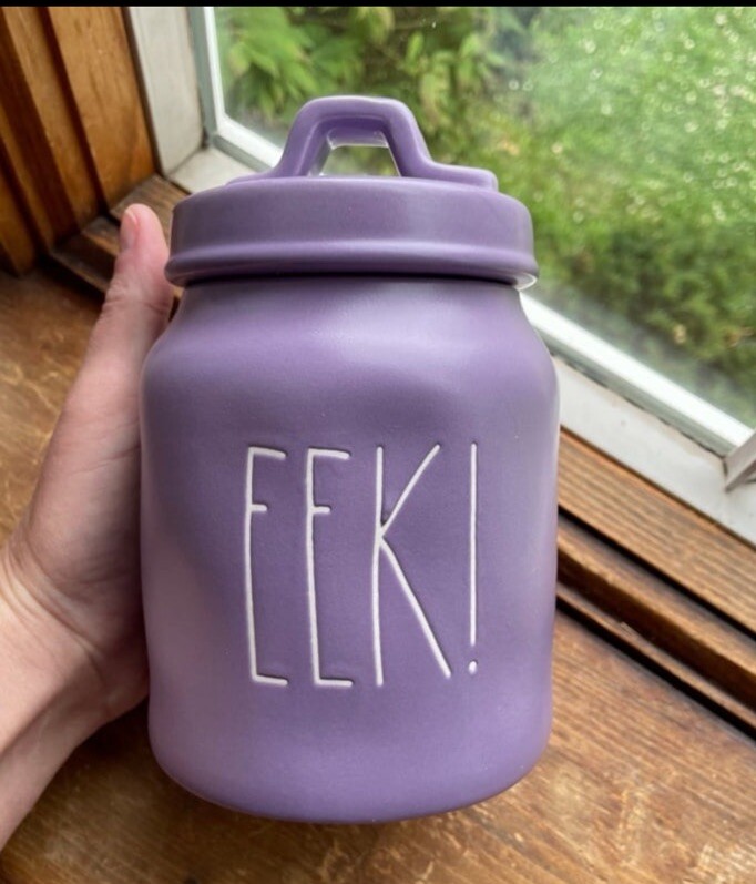 Rae dunn purple Eek canister