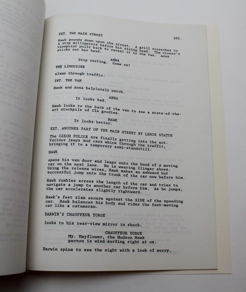 Hudson Hawk / Daniel Waters 1990 Movie Script Screenplay, Bruce Willis action