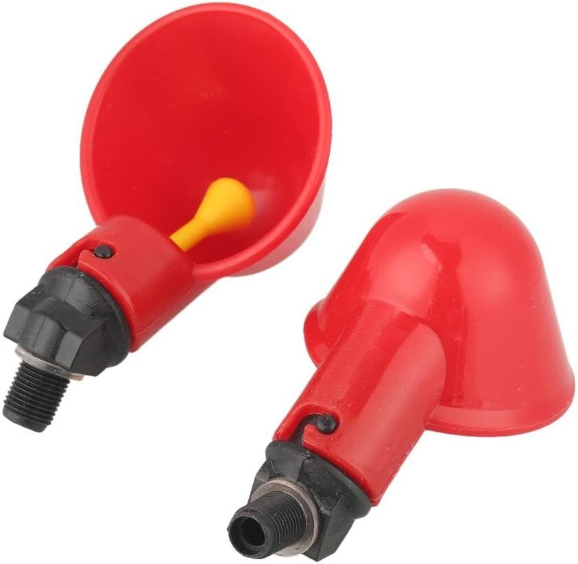 12pcs Poultry Water Drinking Cups Waterer Chicken Hen Plastic Automatic Drinker