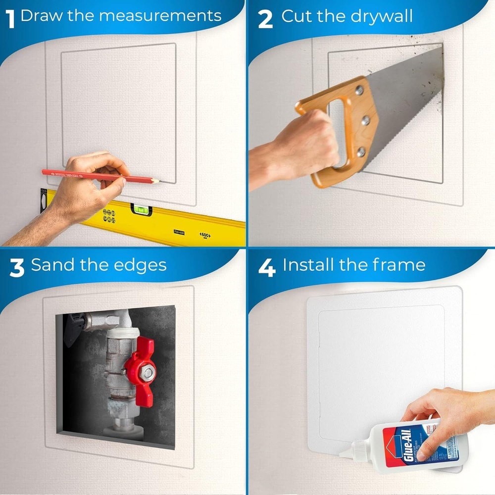 Easy-Install 14 x 14 Inch Access Panel - Impact Resistant & Paintable Finish