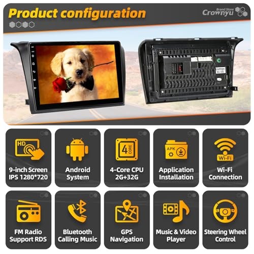 for Mazda 3 Radio Compatible with Wirelessly Carplay Android Auto 2004-2009