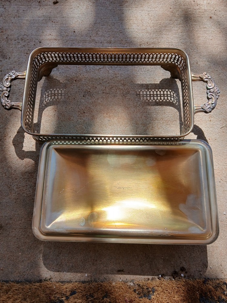 Vintage sheffield silver plate trays