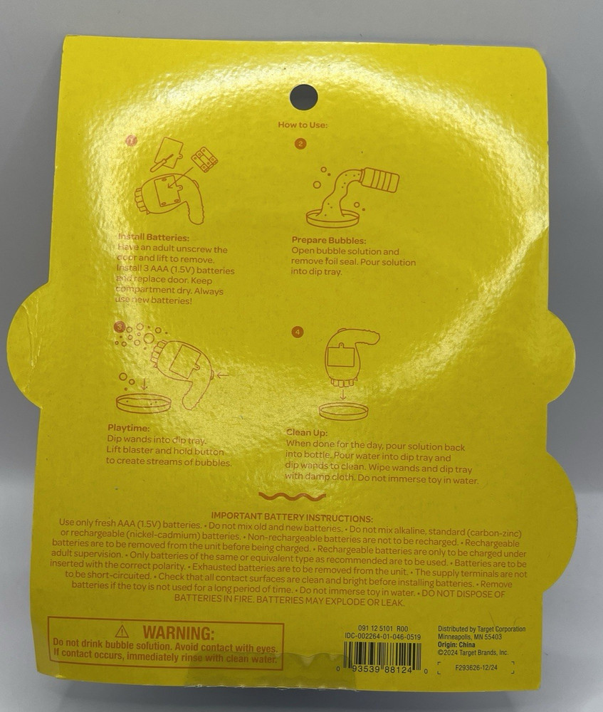 Mini Bubble Blaster - Sun Squad Battery Powered bubble machine
