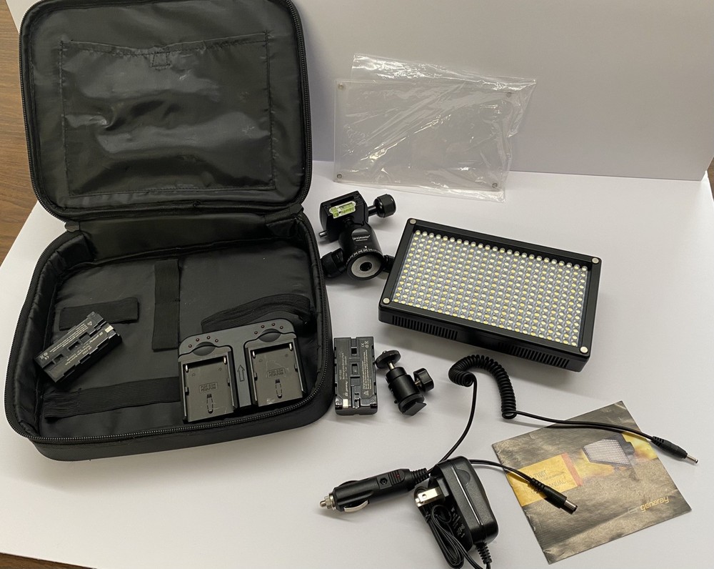 Genaray LED-7100T 312 LED Variable-Color On-Camera Light Kit