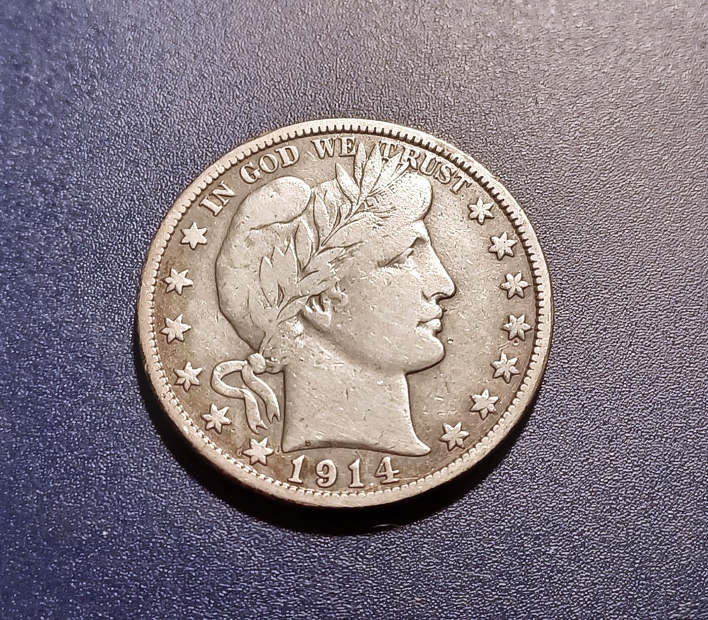 VF 1914-S Barber Half Dollar