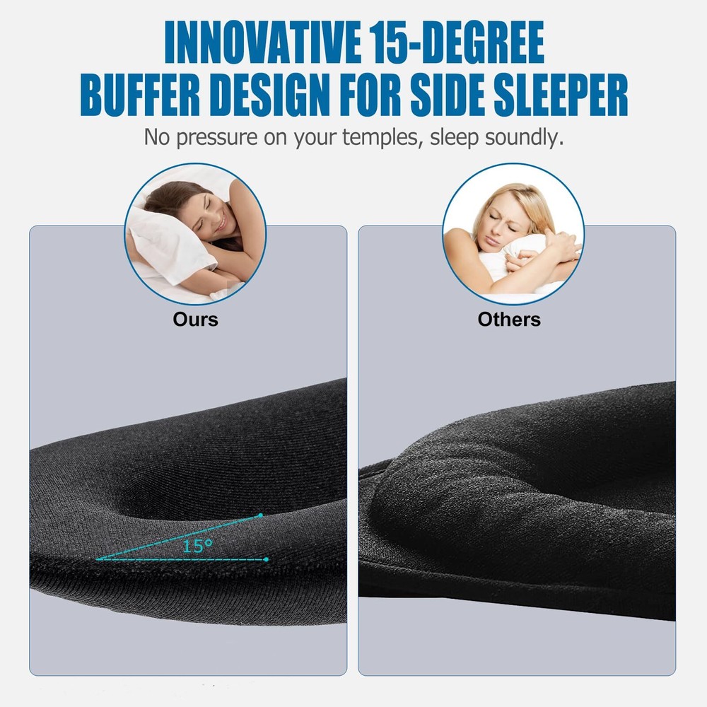 3 Pack 3D Eye Sleep Mask Night Blindfold Light Blocker for Sleeping Napping